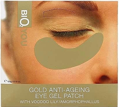 Repairing Eye Gel Mask with Gold & Woody Lily - Bio2You Anti-Ageing Eye Gel Patch — photo N1