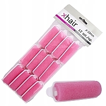 Fragrances, Perfumes, Cosmetics Soft Hair Curlers, d22 mm, pink, 12 pcs. - Xhair