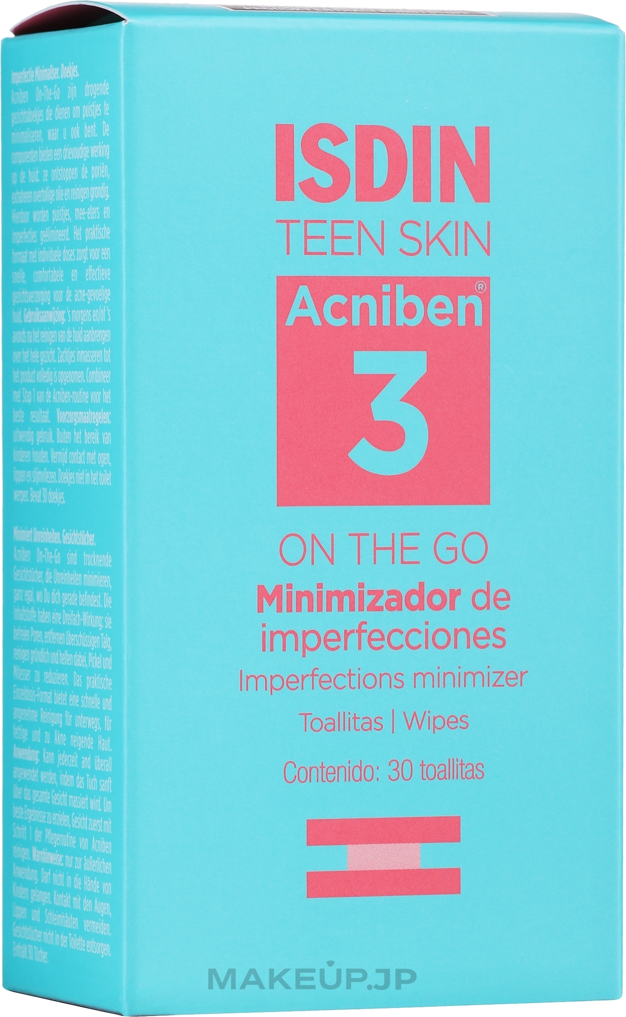 Face Cleansing Wipes - Isdin Teen Skin Acniben — photo 30 szt.