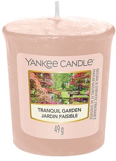 Scented Candle in Glass - Yankee Candle Tranquil Garden Candle — photo N14
