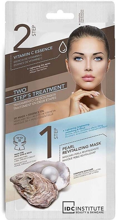 Face Mask - IDC Institute Two Step Treatment Pearl Revitalizing 3d Mask — photo N1