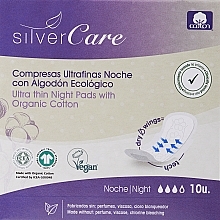 Fragrances, Perfumes, Cosmetics Night Pantiliners, 10pcs - Silver Care Night Ultra Sanitar Organic Cotton