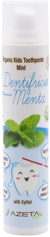 Baby Toothpaste "Mint" - Azeta Bio Organic Kids Toothpaste Mint — photo N1