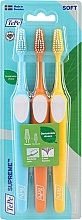 Fragrances, Perfumes, Cosmetics Toothbrush Set, blue+orange+yellow - Tepe Supreme Soft