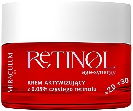 Fragrances, Perfumes, Cosmetics Retinol Night Face Cream 0.05% - Miraculum Retinol Age-Synergy Activating Cream With 0.05% Pure Retinol