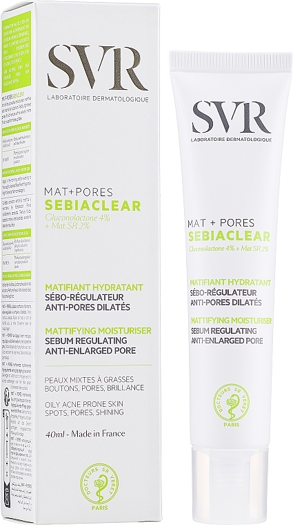 Mattifying Pore-Shrinking Cream - SVR Sebiaclear Mat Pores Cream — photo N2