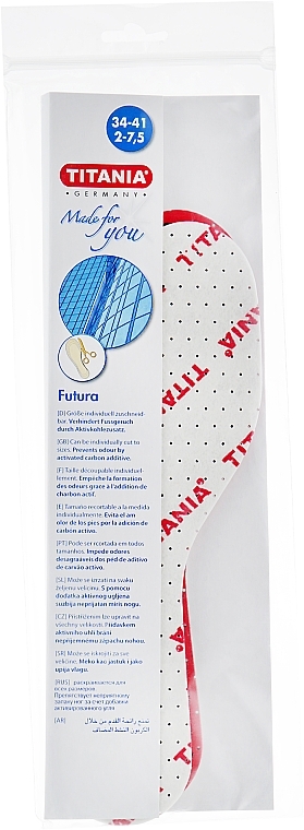 Anti-Fungus Shoe Insoles 'Futura', 5361 - Titania — photo N2