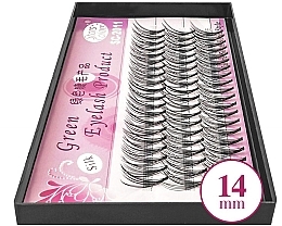 Lash Individuals, C, 14 mm - Clavier Pink Silk Green Eyelash — photo N2