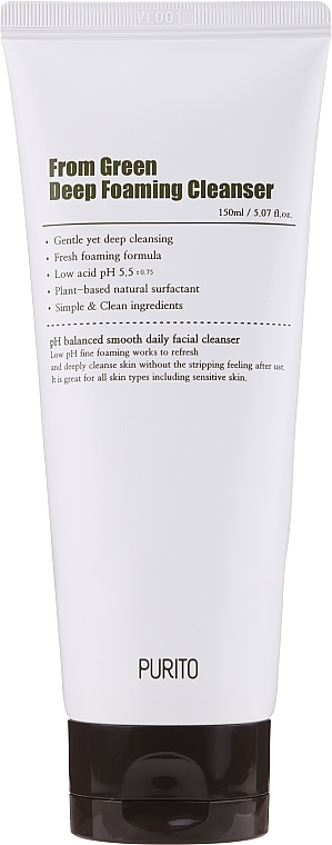 Centella & Green Tea Foam - Purito From Green Deep Foaming Cleanser — photo N1