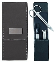 Manicure Set, 5x11x2 cm, black - Erbe Solingen Manicure Pocket Case Hunter — photo N1