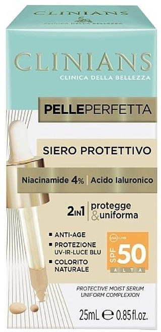 2in1 Face Protection Serum SPF 50 - Clinians PellePerfetta — photo N1