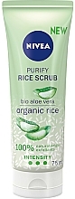 Face Scrub "Aloe Vera and Iris" - Nivea Purify Rice Scrub — photo N1