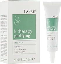 Mattifying Mask for Oily Hair - Lakme K.Therapy Purifying Matt Mask — photo N2