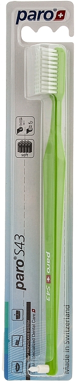 S43 Toothbrush, green - Paro Swiss Isola F — photo N1