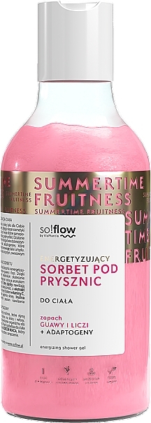 Guava & Lychee Energizing Shower Sorbet - Solflow — photo N1