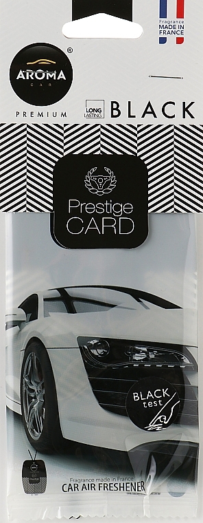 Cellulose Car Air Freshener 'Black' - Aroma Car Prestige Card — photo N1