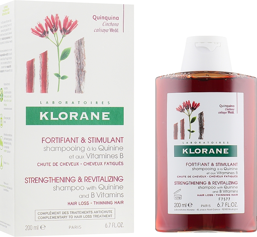 Strengthening Shampoo with Quinine and vitamins B - Klorane Shampoo with Quinine and B vitamins — photo N2