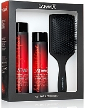 Fragrances, Perfumes, Cosmetics Set - Tigi Sleek Brush Deal (sh/300ml + cond/250ml + brush)