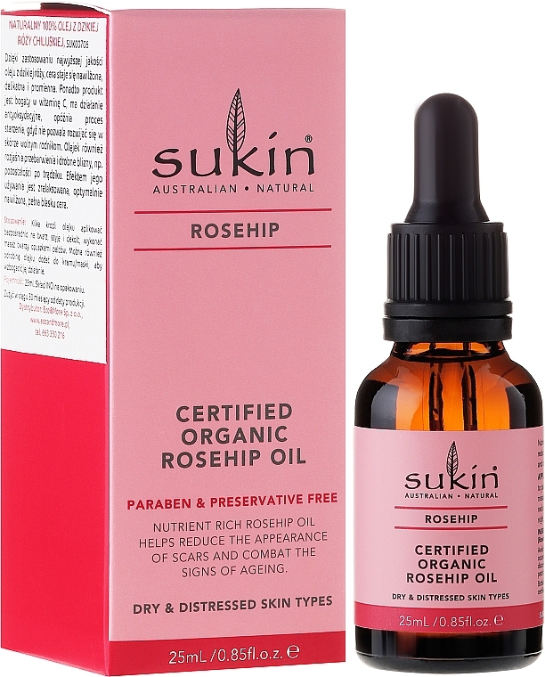 Natural Rosehip Oil - Sukin Organic Rose Hip Oil — photo N1