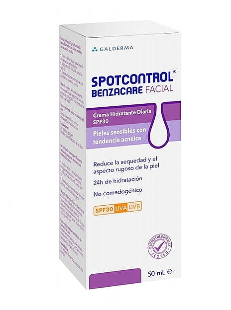 Cream for Oily and Acne-Prone Skin - Benzacare Spotcontrol Facial Daily Moisturizer SPF30 — photo N8