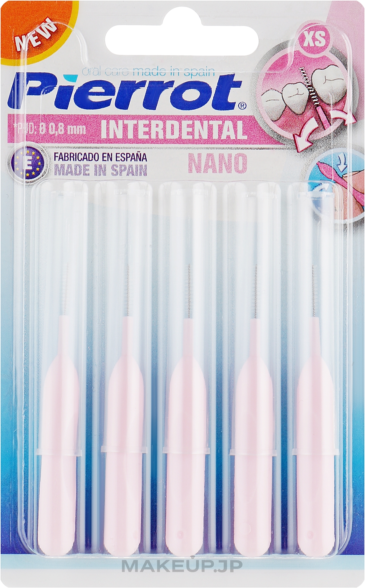 Interdental Brushes 0.8 mm - Pierrot Interdental Nano — photo 5 szt.