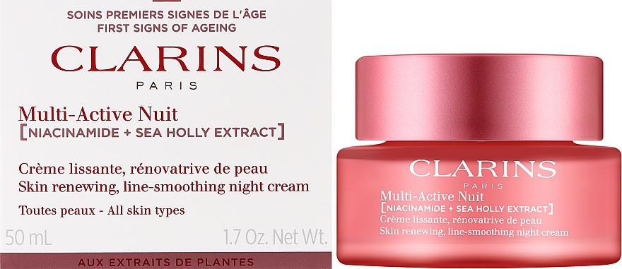 ナイトクリーム - Clarins Multi-Active Jour Niacinamide+Sea Holly Extract Glow Boosting Line-Smoothing Night Cream	 — photo N2