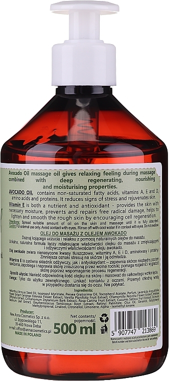 Massage Oil - Eco U Avocado Massage Oil — photo N2