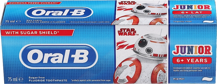 Kids' Toothpaste "Star Wars", 6+ years, loyal friend - Oral-B Junior Star Wars Toothpaste — photo N1