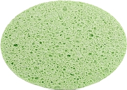 Face Cleansing Sponge "Oval", SP-505, 7,5x10,5 cm, green - Silver Style — photo N1