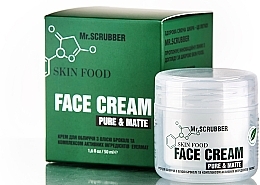 Face Cream with Broccoli Extract - Mr.Scrubber Skin Food Pure & Matte — photo N3