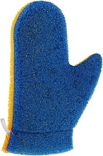 Fragrances, Perfumes, Cosmetics Massage Glove "Aqua", 6021, dark blue-yellow - Donegal Aqua Massage Glove