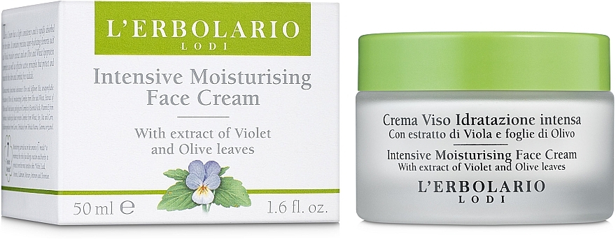 Intensive Hydration Cream with Violet & Olive Tree Leaf Extract - L'erbolario Crema Viso Idratazione intensa — photo N1