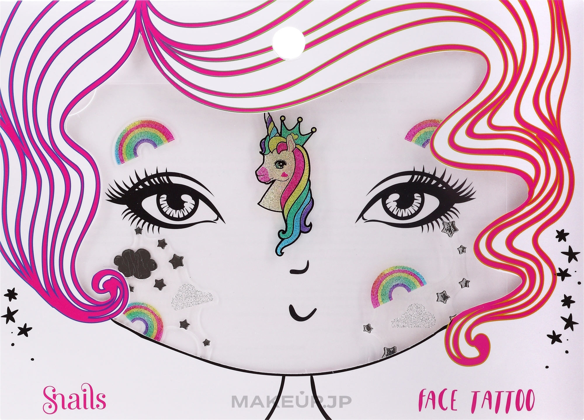 Face Tattoo, unicorn - Snails Face Tattoo — photo Unicorn