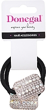 Fragrances, Perfumes, Cosmetics Hair Ties FA-5620+1, black with rhinestones - Donegal