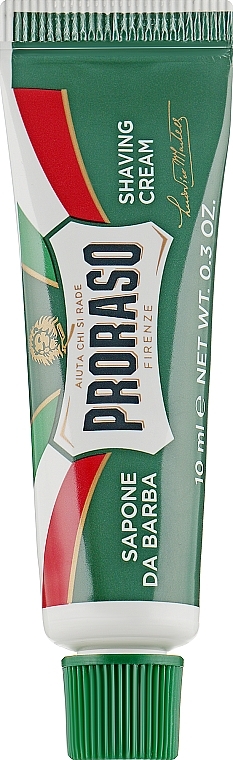 Eucalyptus and Menthol Shaving Cream - Proraso Green Line Refreshing Shaving Cream (mini size) — photo N1