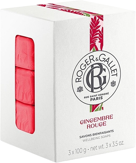 Roger&Gallet Gingembre Rouge Perfumed Soaps - Set (soap/3x100g) — photo N1