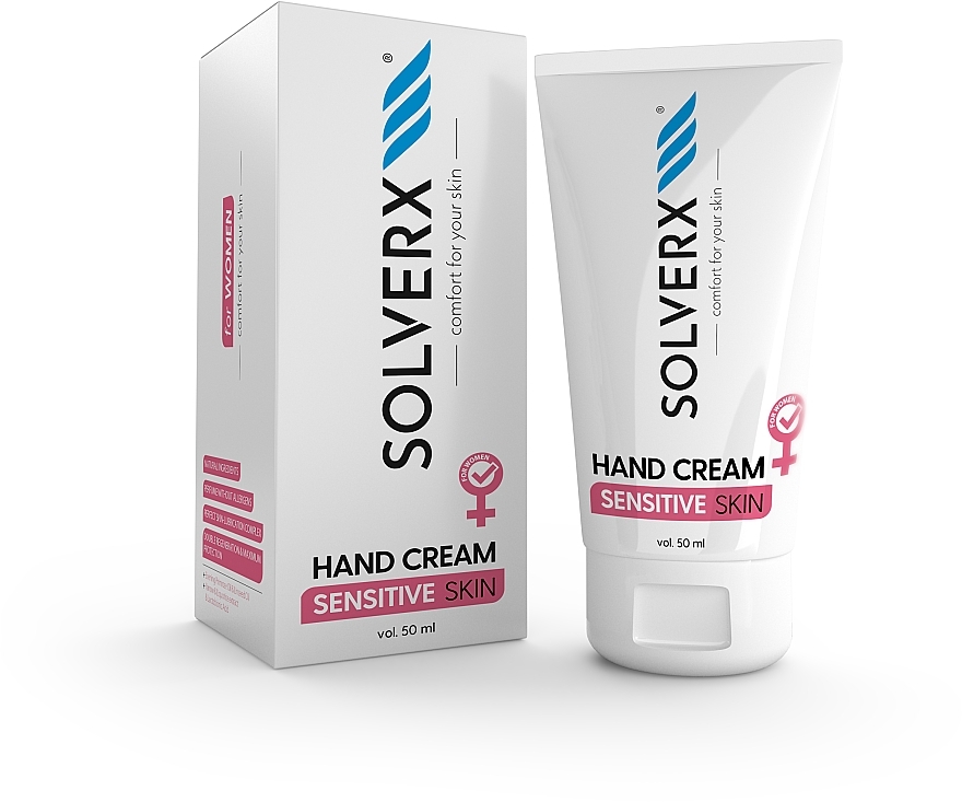 Hand & Nail Cream - Solverx Sensitive Skin Hand Cream — photo N1