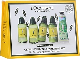 Fragrances, Perfumes, Cosmetics Set - L'Occitane Citrus Verbena Sparkling Set (show/gel/50ml + shm/50ml + cond/50ml + b/milk/50 ml + h/cr-gel/30 ml)