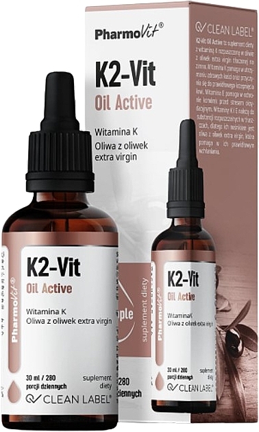 K2 Oil Vitamin - Pharmovit Clean Label K2-Vit Oil Active — photo N2