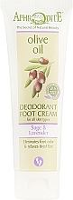 Fragrances, Perfumes, Cosmetics Deodorant Foot Cream with Sage & Lavender - Aphrodite Deodorant Foot Cream