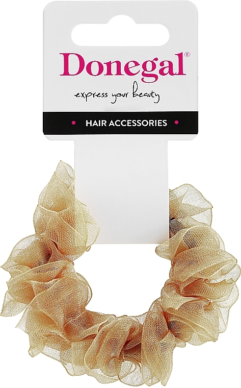 Hair Tie FA-5634+2, golden-beige - Donegal — photo N1