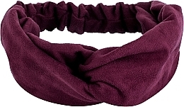 Suede Twist Headband, eco suede, burgundy - MAKEUP Hair Accessories — photo N1