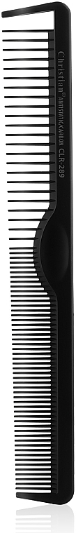 Antistatic Carbon Comb with Coarse & Fine Teeth, CLR-289 - Christian — photo N1