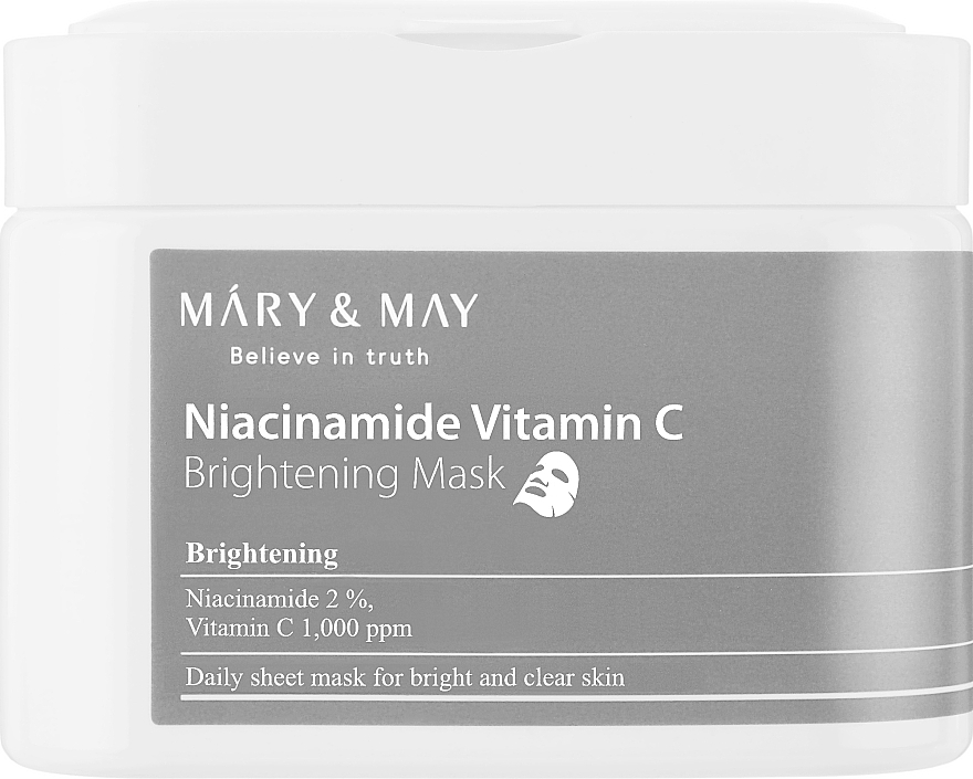 Niacinamide & Vitamin C Sheet Mask - Mary & May Niacinamide Vitamin C Brightening Mask — photo N1