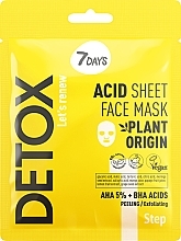 Exfoliating AHA & BHA Sheet Mask - 7 Days Detox — photo N1