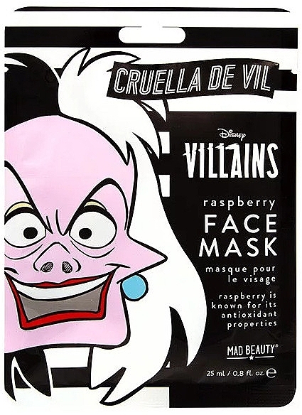 Moisturizing Face Mask 'Cruella' - Mad Beauty Disney Cruella Sheet Face Mask — photo N1
