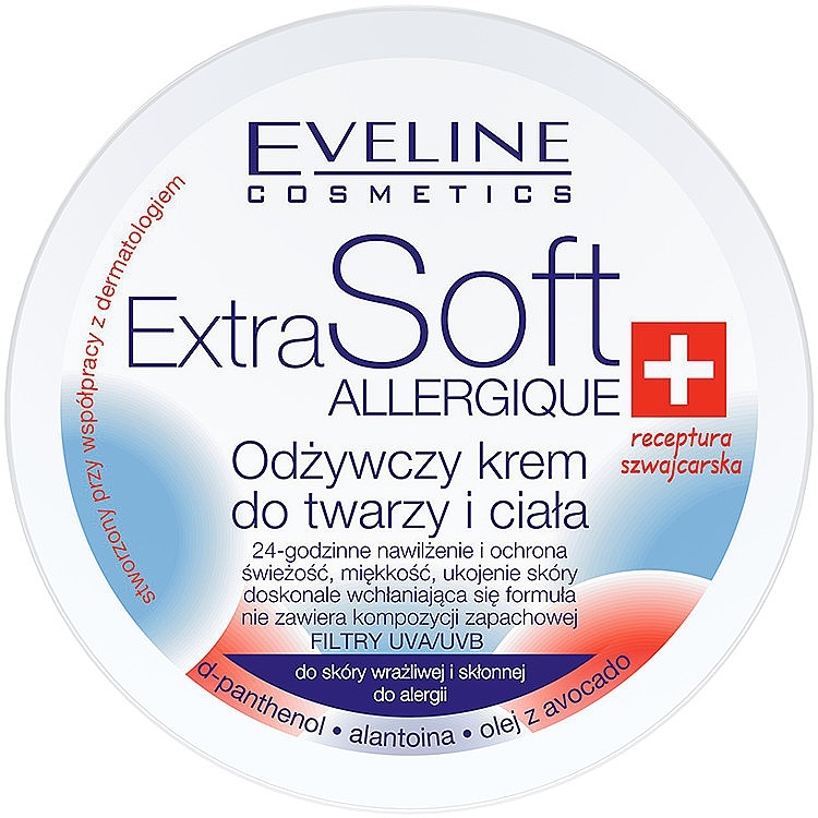 Cream for Sensitive & Allergic Skin - Eveline Cosmetics Extra Soft Allergique  — photo N1