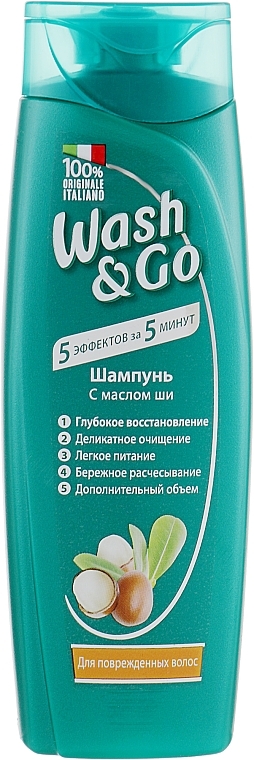 Shea Butter Shampoo for Damaged Hair - Wash&Go  — photo N2
