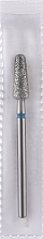 Diamond Nail File Drill Bit, rounded barrel, 4,5 mm, blue - Head The Beauty Tools — photo N1