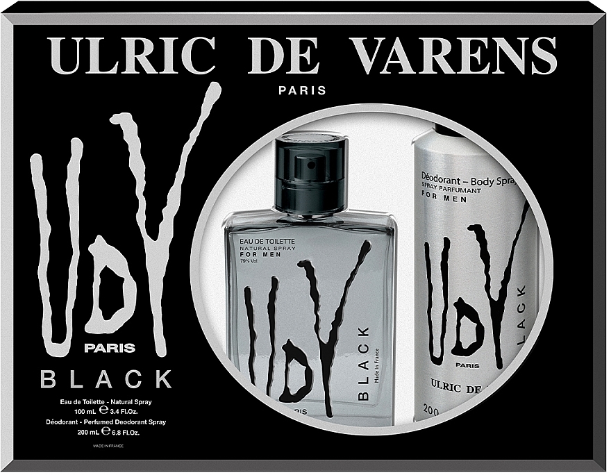 Ulric de Varens UDV Black Set - Set (edt/100ml + deo/200ml) — photo N1